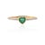 This is part of Chairish’s Fine Jewelry assortment. Minimalist Heart Cut Emerald Ring in 14K Gold with Diamonds featuring...