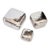 1960s Silver Plate Hand Hammered Nesting Boxes, Square Hand Hammered, Set of 3 For Sale