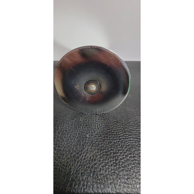 1930s Vintage Art Deco Machine Age Chrome Round Table Top Vanity Makeup Mirror For Sale - Image 11 of 11