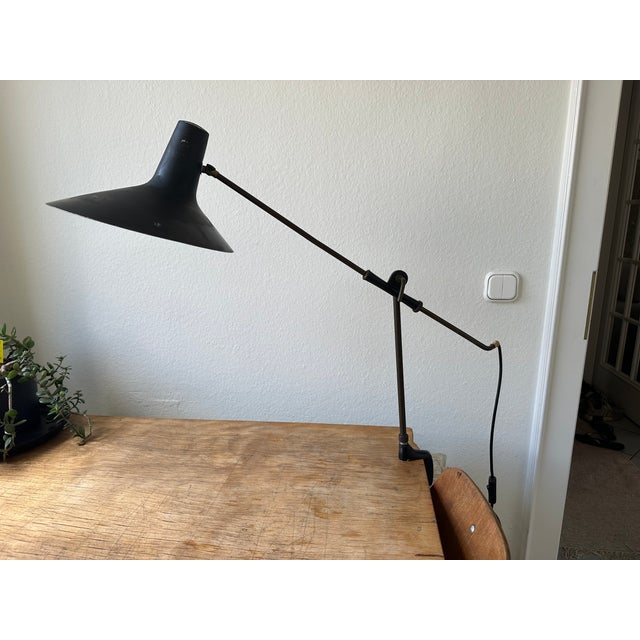 Mid-Century Italian Brass Clamp Desk Lamp attributed to Vittoriano Vigano For Sale - Image 15 of 18