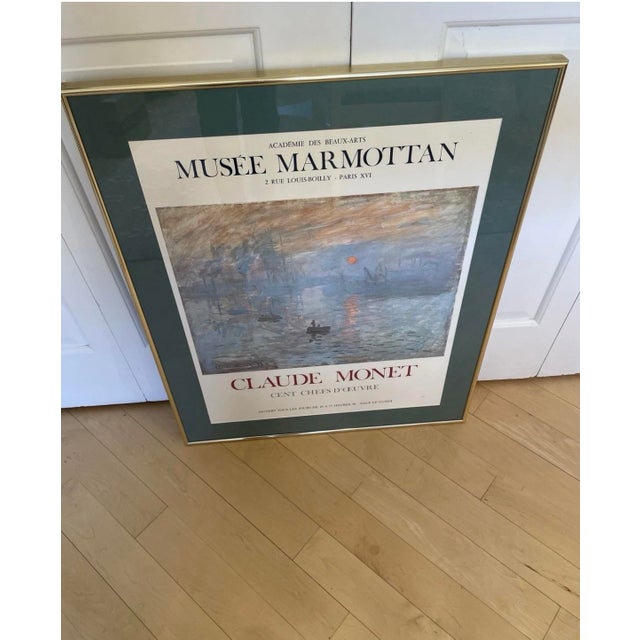Rustic European Framed Musee Marmottan Claud Monet Art Poster Original For Sale - Image 3 of 8