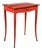 French 1820s Restauration Period Red Side Table with Serpentine Top and Drawer For Sale