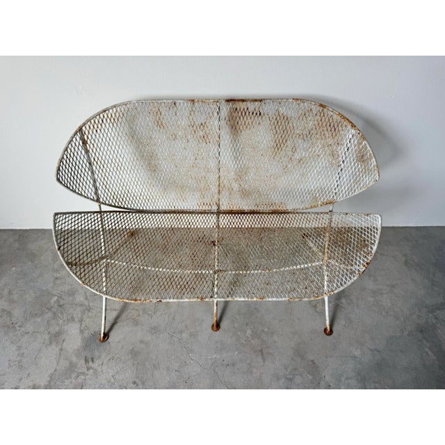 Mid-Century Modern 1960’s Vintage Maurizio Tempestini for Salterini “Clamshell” or “Orange Slice” Outdoor Settee For Sale - Image 3 of 11