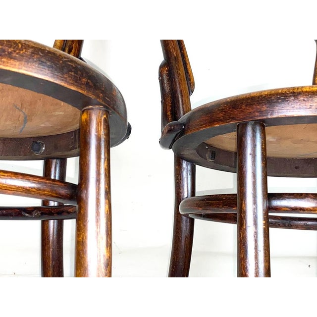 Wood Nr.14 Chairs from Thonet, 1900s, Set of 2 For Sale - Image 7 of 9