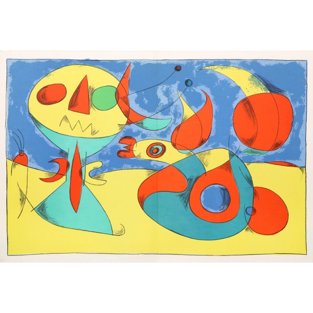 Modern Zephyr Bird from Derriere Le Miroir, Miro-artigas, Joan Miro Lithograph For Sale - Image 3 of 3