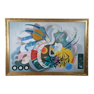 Dominant Curve Biomorphic Abstract Modern Painting After Wassily Kandinsky 78"