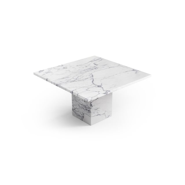 Contemporary 90cm Carrera Coffee Table in Statuario, Michelangelo, Cava & Carrara Marble For Sale - Image 3 of 6