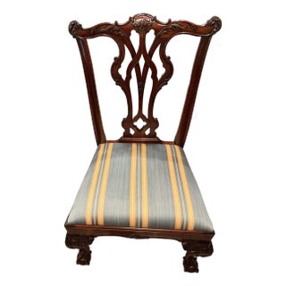 1980s Kindel Mahogany Chippendale Style Dining Chair For Sale