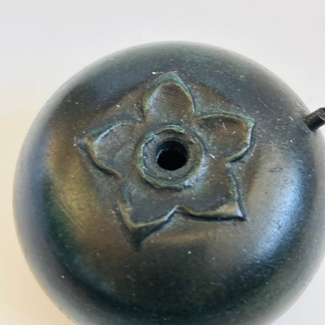 Mid 20th Century Vintage Japanese Cast Iron Persimmon Suiteki Water Dropper For Sale - Image 5 of 7
