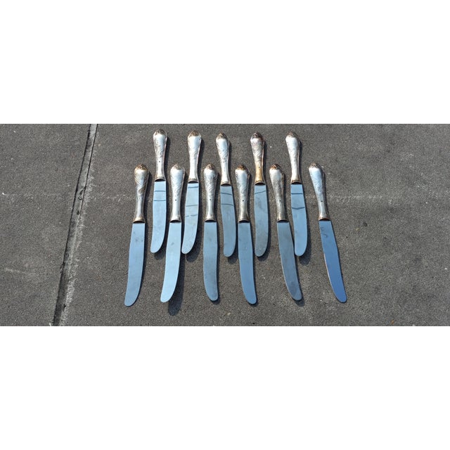1890s Gremany Jugendstil 11x Knives in Arg 800 Silver / Rostrfei Art Nouveau For Sale - Image 12 of 14