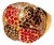 Late 20th Century Size 10.75 18K Yellow Gold Designer Ruby & Black Diamond Poker Casino BlackJack Ring For Sale
