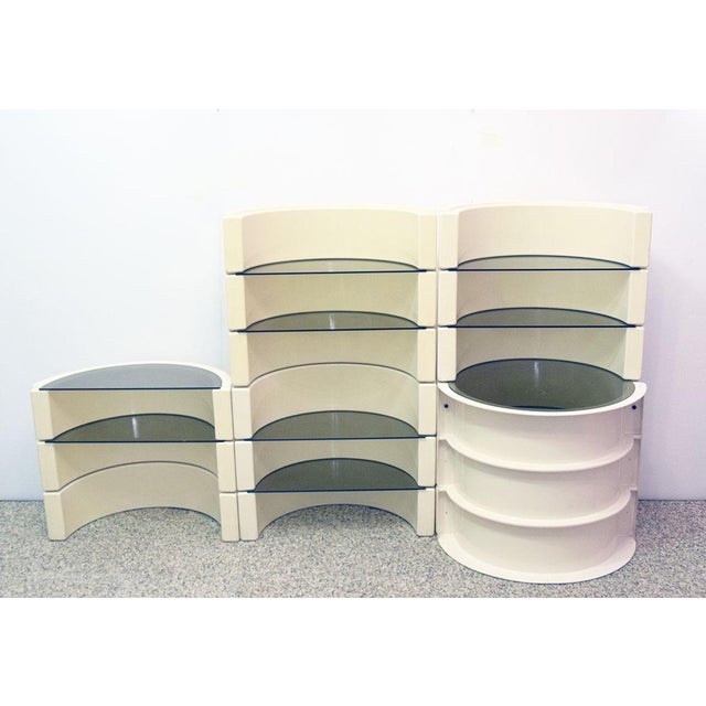 Modular Plastic and Glass Bookcase, 1970s For Sale - Image 9 of 9
