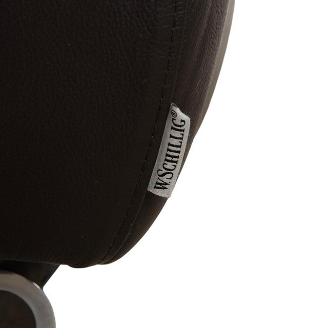 Animal Skin Brown Leather Stool from Willi Schillig For Sale - Image 7 of 12