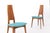 Brown Vintage German Dining Chairs in Oak and Turquoise Upholstery by Ernst Martin Dettinger for Veil, 1960s, Set of 2 For Sale - Image 8 of 12