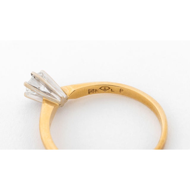 14k Yellow Gold, White Gold, & Diamond Solitaire Ring For Sale In New York - Image 6 of 6