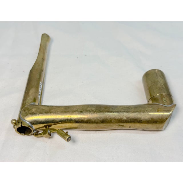 Metal Rare Antique 1920's Museum Display Brass Bronchoscope Esophagoscope Medical Tool For Sale - Image 7 of 12