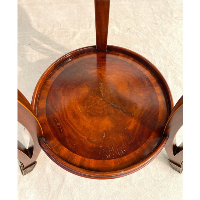 Maitland-Smith Flame Mahogany Brass Seashell Round Side Table For Sale In Los Angeles - Image 6 of 12