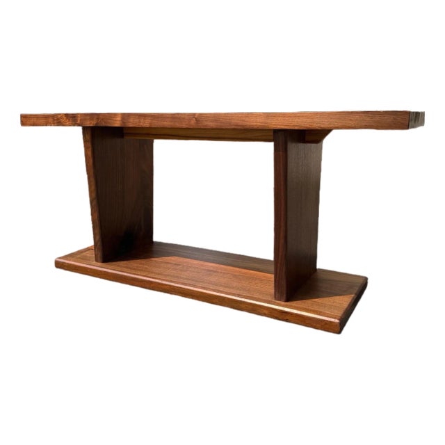 Solid Walnut & Ash Coffee Table – George Nakashima–Inspired – Entryway or Dining Bench For Sale