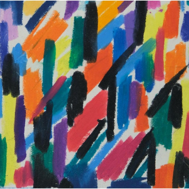 Modern Françoise Galle, Colorful Abstraction, Pastel For Sale - Image 3 of 7
