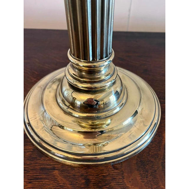 Metal Antique Victorian Brass Oil Lamp, 1880 For Sale - Image 7 of 11
