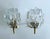 Gold Vintage Glass and Brass Sconces, 1970, Set of 2 For Sale - Image 8 of 18