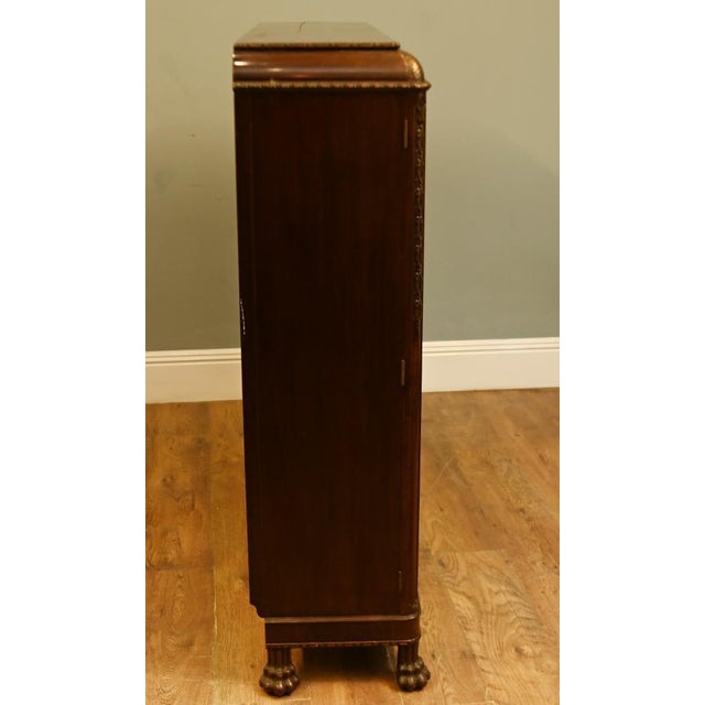Chippendale Glazed Mahogany Bookcase, 1910s For Sale - Image 9 of 12