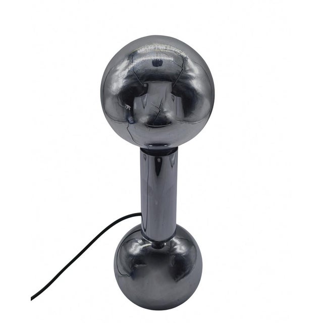 Chrome-plated steel table lamp designed by Filippo Panseca for the Italian company Idea di Lilia Leoni in the 1970s. The...