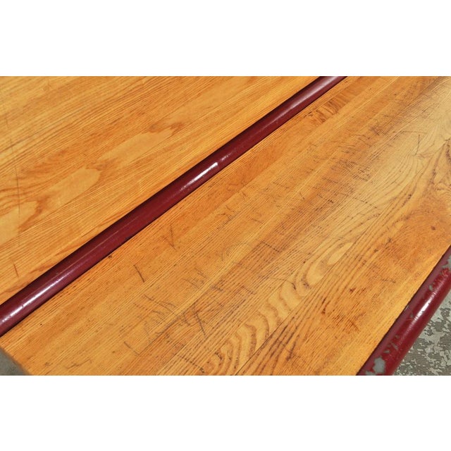 Vintage School Bench, 1950s For Sale - Image 6 of 9