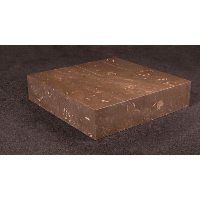Silvestrin coffee table in jurassic fossil stone by nerinea. Dimensions: w 130 x d 130 x h 30 cm. Materials: natural stone...