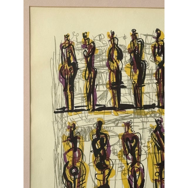 Henry Moore Henry Moore (British 1898-1986) Thirteen Standing Figures Lithograph Print, 1958 For Sale - Image 4 of 11