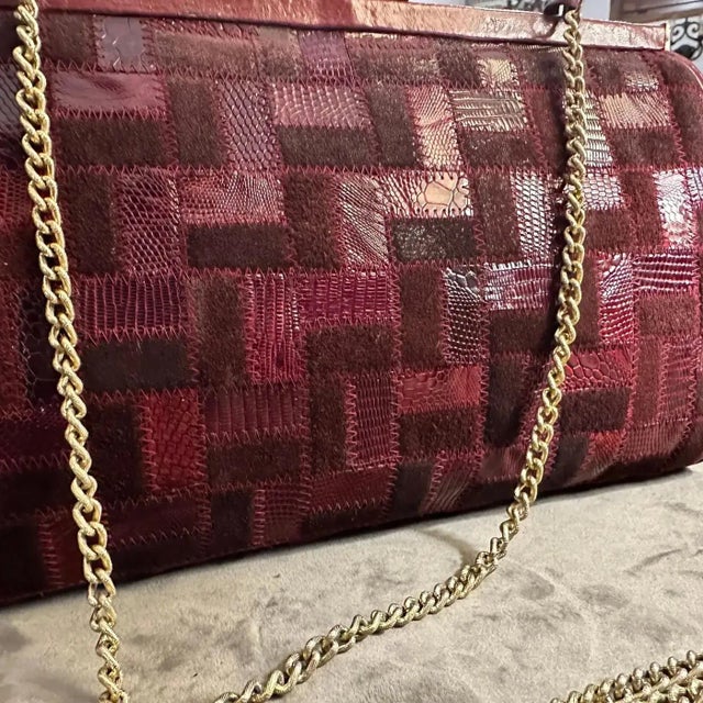 1960s Red Leather and Brass Shoulder-Bag by Niki Milano For Sale - Image 10 of 13