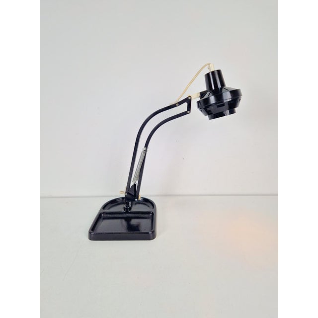 Black Mid-Century Articulated Architect Desk Lamp Type 3842 from Ledu, Sweden, 1960s For Sale - Image 8 of 8