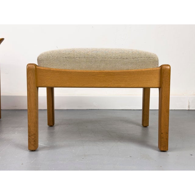 Set of Danish Lounge Chair and Ottoman in Oak by Juul Kristensen, 1970s For Sale - Image 6 of 18