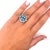 GIA Certified Oval Cut 9.5 Carat Natural Aquamarine Vintage Retro Ring, Size 8 For Sale In Miami - Image 6 of 7