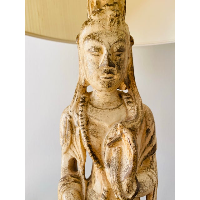 1950s Asian Figure Lamp of Guan Yin For Sale In Chicago - Image 6 of 11