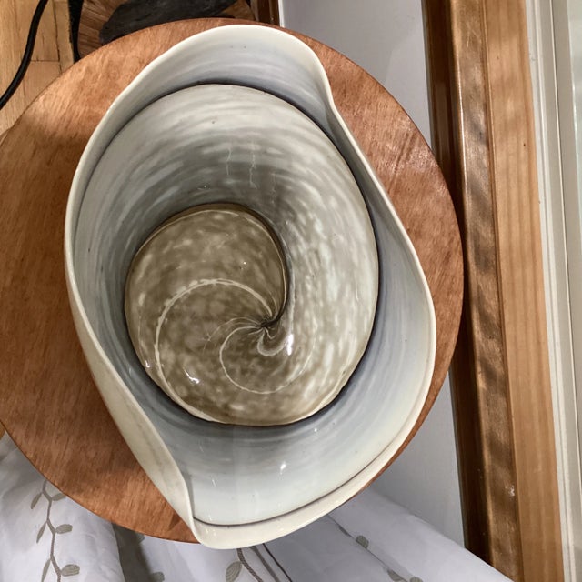 Pottery collection inspired by the sedimentary rock Beachstones found along the shores of Lake Champlain. Textural pottery...