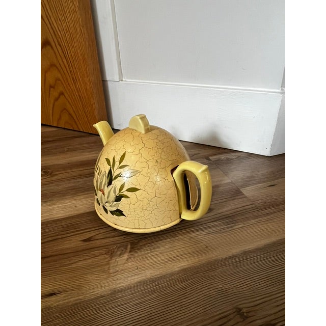 Mid 20th Century Ceramic Teapot With Felt Warmer Insulator Cover For Sale - Image 13 of 16