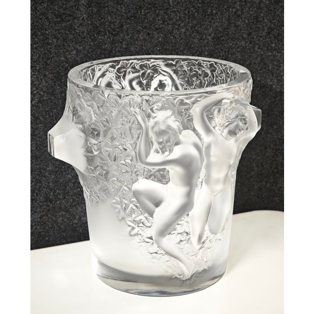 Ganimede Ice Bucket in Satin Crystal by René Lalique for Lalique, Paris, 1950 For Sale - Image 14 of 16