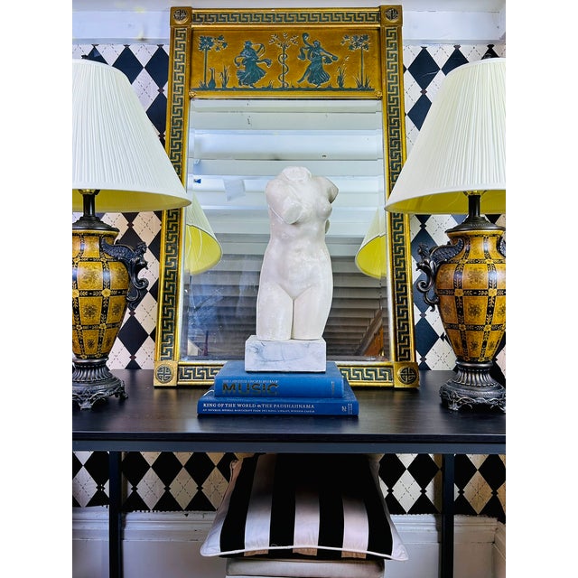 White Signed 1955 Marble Female Torso Sculpture Attributed to Alva Studios, Mid-Century Modern For Sale - Image 8 of 18