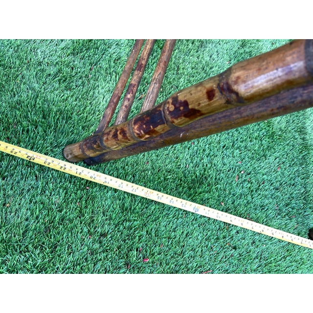 Mid 20th Century Vintage Tortoiseshell Bamboo Folding Chairs - Set of 4 For Sale - Image 10 of 12