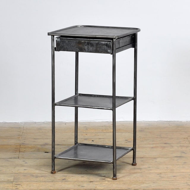 Vintage Iron Bedside Table, 1910s For Sale - Image 11 of 12
