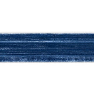 Schumacher Gaspard Velvet Tape Narrow Trim in Sapphire For Sale