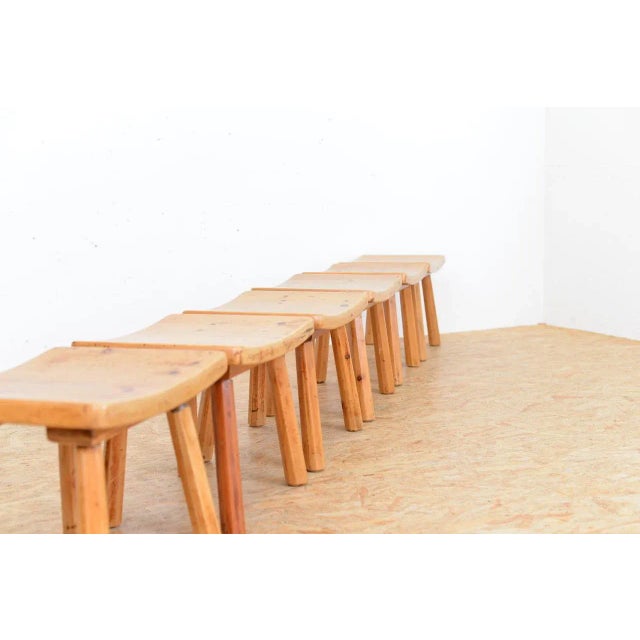 Vintage Solid Wood Stool For Sale - Image 14 of 15