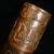 Mid 20th Century Vintage Chinese Deep Relief Bamboo Carved "Scholars" Brush Pot - 475g For Sale - Image 5 of 9