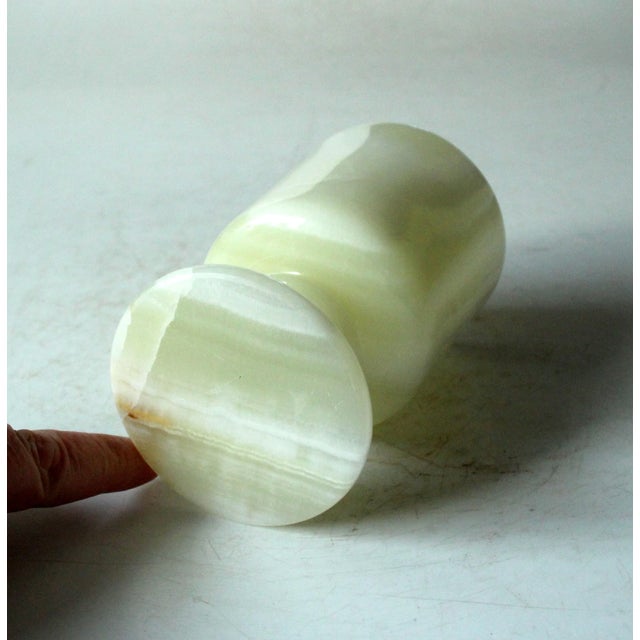 Gemstone 1970s Vintage - Onyx Pen Holder, Onyx Goblet, Handmade in Italy For Sale - Image 7 of 8