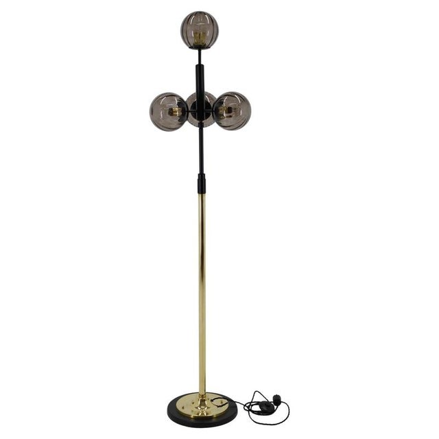 Brass and Glass Floor Lamp, 1980s For Sale - Image 16 of 16
