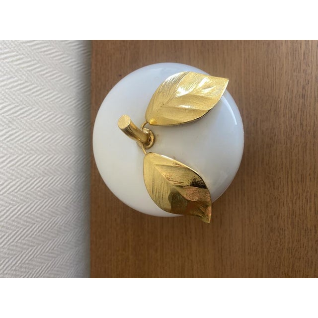 Elegant mid-century ice bucket designed in the shape of an apple by The Turnwald Collection International, dating from the...