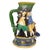 An Early Minton Majolica 'Tavern' Ale Jug, formed as a tapering medieval flagon, the figures molded in high relief and...