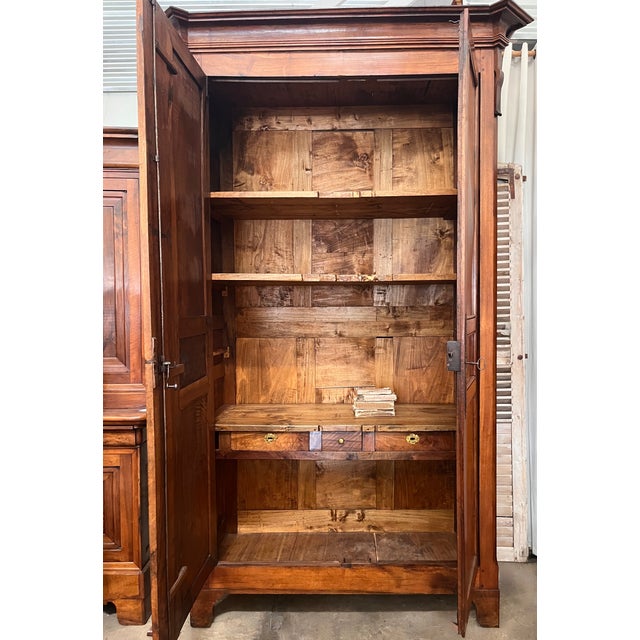 Early 19th Century French Walnut Chateau Armoire For Sale - Image 12 of 12