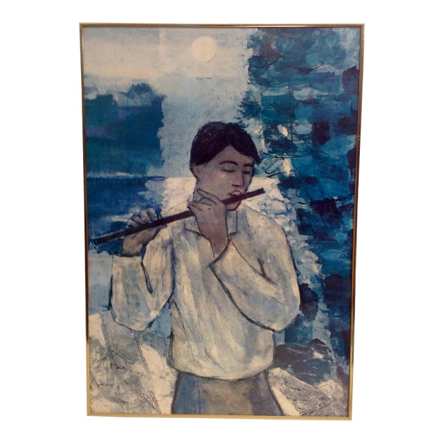 Hazard Durfee of Thoreau Playing His Flute For Sale